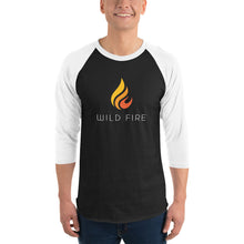 Load image into Gallery viewer, Wild Fire Logo 3/4 Sleeve Baseball Raglan Shirt