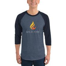 Load image into Gallery viewer, Wild Fire Logo 3/4 Sleeve Baseball Raglan Shirt