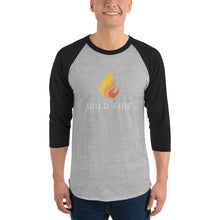 Load image into Gallery viewer, Wild Fire Logo 3/4 Sleeve Baseball Raglan Shirt