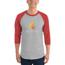 Load image into Gallery viewer, Wild Fire Logo 3/4 Sleeve Baseball Raglan Shirt