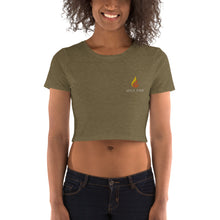 Load image into Gallery viewer, Wild Fire Logo Embroidered Women’s Crop Tee