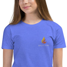 Load image into Gallery viewer, Wild Fire Embroidered Logo Youth Short Sleeve T-Shirt