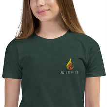 Load image into Gallery viewer, Wild Fire Embroidered Logo Youth Short Sleeve T-Shirt