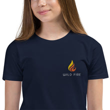 Load image into Gallery viewer, Wild Fire Embroidered Logo Youth Short Sleeve T-Shirt