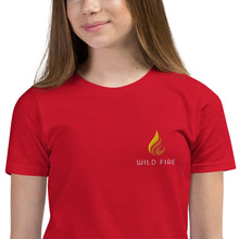 Load image into Gallery viewer, Wild Fire Embroidered Logo Youth Short Sleeve T-Shirt