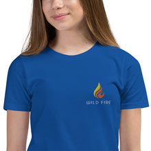Load image into Gallery viewer, Wild Fire Embroidered Logo Youth Short Sleeve T-Shirt