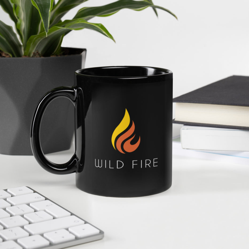 Wild Fire Logo Black Coffee Mug