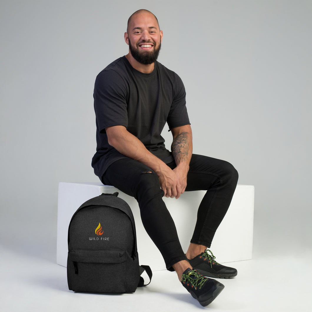 Wild Fire Embroidered Logo Backpack
