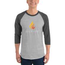 Load image into Gallery viewer, Wild Fire Logo 3/4 Sleeve Baseball Raglan Shirt
