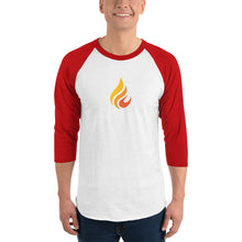Load image into Gallery viewer, Wild Fire Logo 3/4 Sleeve Baseball Raglan Shirt
