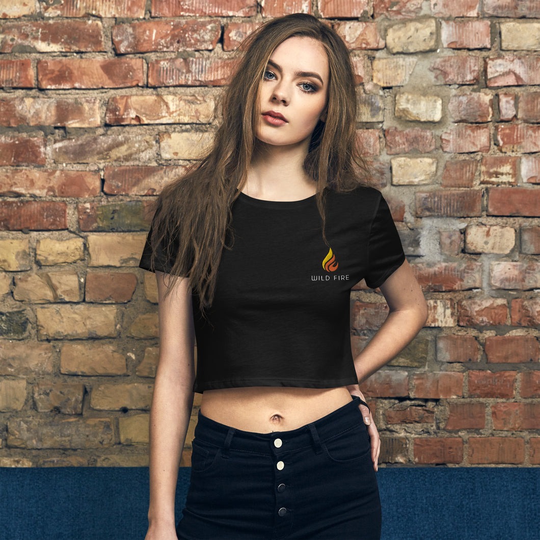 Wild Fire Logo Embroidered Women’s Crop Tee