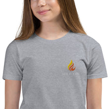 Load image into Gallery viewer, Wild Fire Embroidered Logo Youth Short Sleeve T-Shirt

