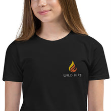 Load image into Gallery viewer, Wild Fire Embroidered Logo Youth Short Sleeve T-Shirt
